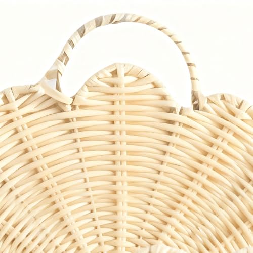 Cesta de mimbre ondulada para decorar su cocina, baño o sala con estilo 7