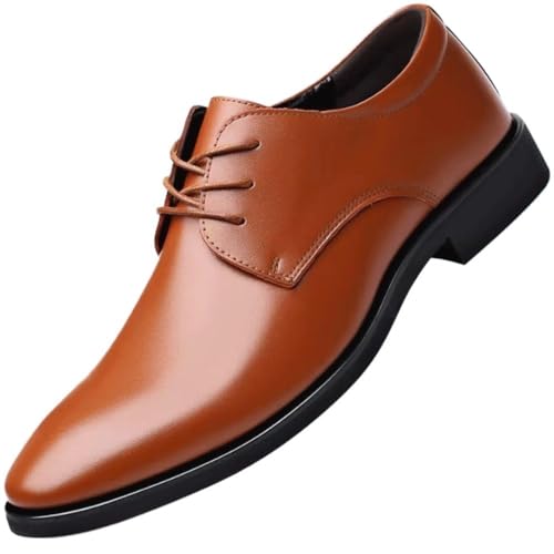 Classic Lace-Up Oxford Shoes for Men Leather Formal Dress Business Wedding Office Footwear for Professional Outfits