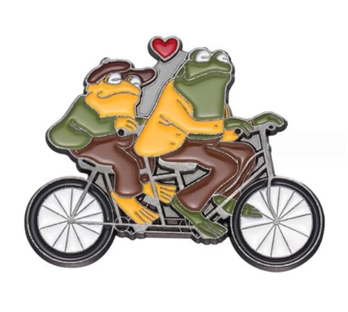 Funny Frog and Toad Brooch Enamel Pin Humorous Children's Literature Alloy Badge Lapel Clothes Backpack Pin Jewelry Accessories Gift for Friends