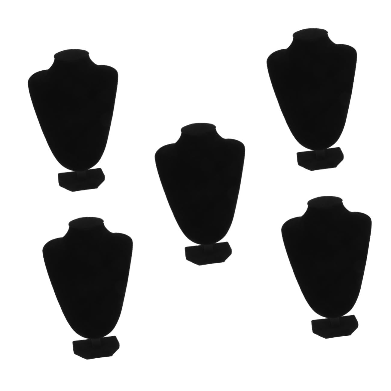 Présentoir de bijoux Cabilock en flanelle noire haute densité pour vitrine haut de gamme
