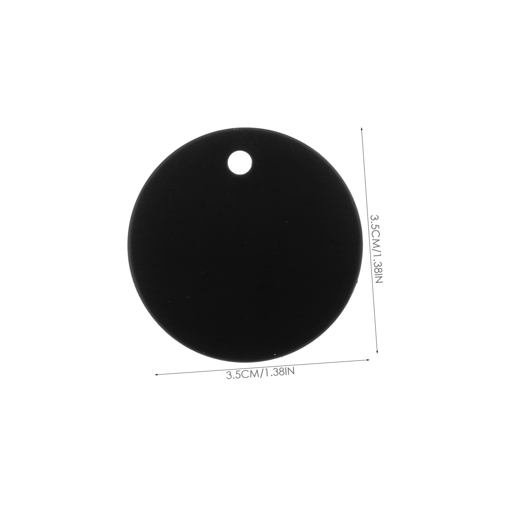 NUOBESTY Etichetta vuota portachiavi in ​​​​acrilico per vinile medaglietta vuota Resistente alla ruggine Accessori per ciondolo animale domestico targhetta cane impiccagioni per cani