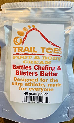 Trail Toes Foot and Body Cream 40 gram pouch, clear/silver