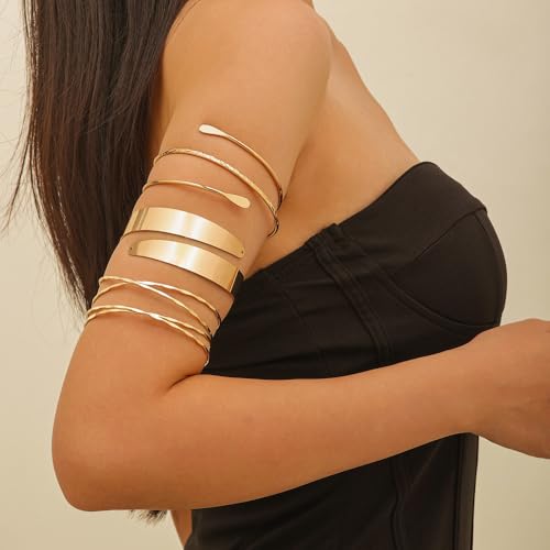 Dainty Gold Arm Cuff for Women Minimalist Arm Cuff Trendy Arm Cuff Upper Arm Simple Delicate Armband Thin Arm Bracelet Jewelry Gift4