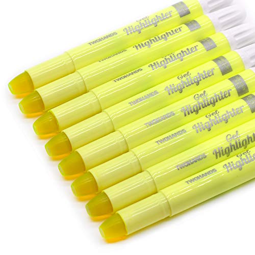 TWOHANDS Bible Gel Highlighter, Dry Highlighter, No Bleed, Yellow, Bible Journaling Supplies, Bible Markers for Tabs