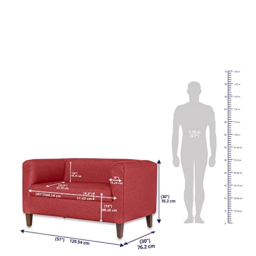 Image of Wakefit Sofa Set | 3 Year Warranty | Sofa 6 Seater, 6 Seater Sofa for Living Room, Wooden Sofa Set, Sofa Set 3+2+1 Seater - Miami(Omega : Red)