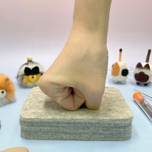 Truslin Needle Felting Kit, DIY Crafts for Adults Women, Hobby Kit with Felting Supplies,Felting Needles, Felting Wool and Tools for Beginners, Adult Craft Kits, Faceless Animals 12pcs — view 2
