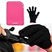 Flat Iron Travel Mat, Curling Iron Counter Protector with Heat Resistant Glove for Curling Irons, Hair Straightener, Flat Irons and Hair Styling Tools, 9” x 6.5”, Pink by Lessmon