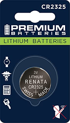 Premium Renata CR2325 Lithium 3V Coin Cell - Swiss Engineered High Capacity Batteries (6 Pack)