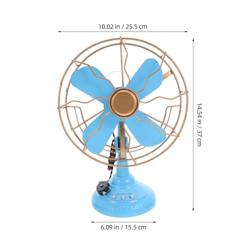 Ventilateur vintage en fer Uonlytech | Objet décoratif rétro pour bureau - 3