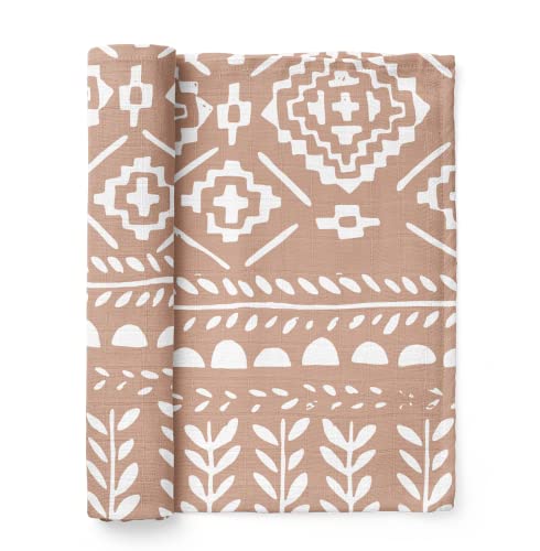 Image of Mini Wander Swaddles for Newborns Muslin Swaddle Blankets - Breathable Soft Gender Neutral Receiving Blanket Baby Essentials | 47 x 47 Cotton - (Tapestry (Maple Sugar)