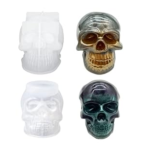 WYAHYQ 2Stücke Totenkopf Silikon Gießformen Set