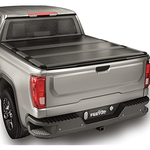 FeeTUO FRP Hard Tri-Fold Tonneau Cover Truck Bed for 2020-2025 Silverado/Sierra 2500 3500 HD New Body Style 6.9FT/82.2inch w/o Multi-Flex Tailgate |Not for CarbonPro Bed| Cover