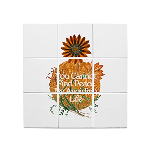 Carreaux céramique décoratif 20 x 20 cm pour habiller un mur blanc sans cadre