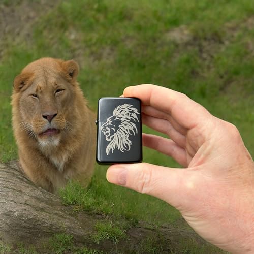 Encendedor negro Black Lighter Lion miniatura 5