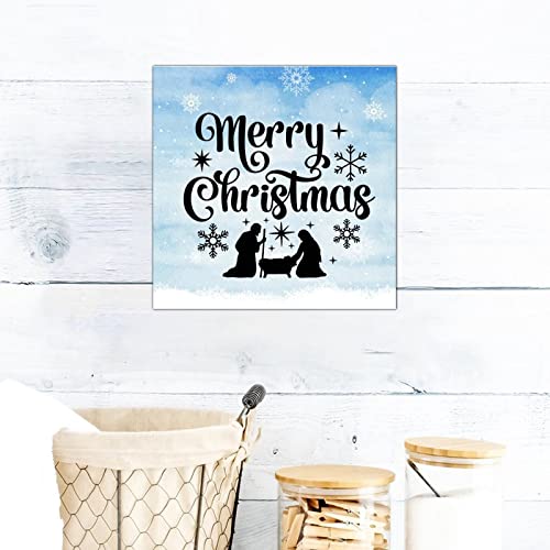Plaque bois Merry Christmas pour embellir un mur vide salon - 6