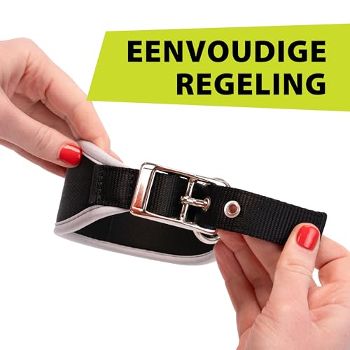 Ferplast Hundehalsband ERGOCOMFORT, Windhundhalsband, weiche Polsterung, Rot