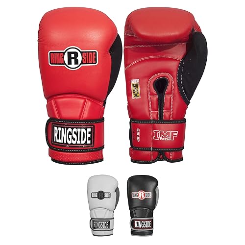 Ringside Gel Shock Safety Boxing Sparring Gloves, 16 oz., Red/Black