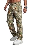 GINGTTO Mens Camo Cargo Pants Baggy Camouflage Pants for Men Hunting Clothes Lightweight 32