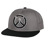 JINX Overwatch Stealth Snapback Baseball Hat, Black, One Size
