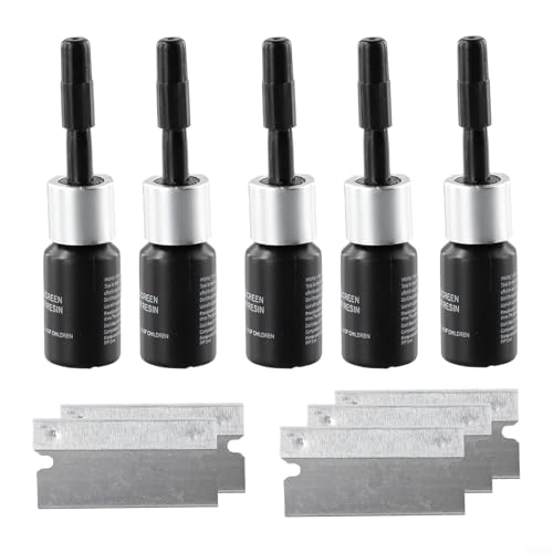 Windshield Repair Kit, Quick And Efficiency Glass Repair Fluid, Automotive Glass Repair Fluid, With Curing Strips And Sleeves, For Fixing Chips, Bulls-Eye, Cracks And Star-Shape Cack