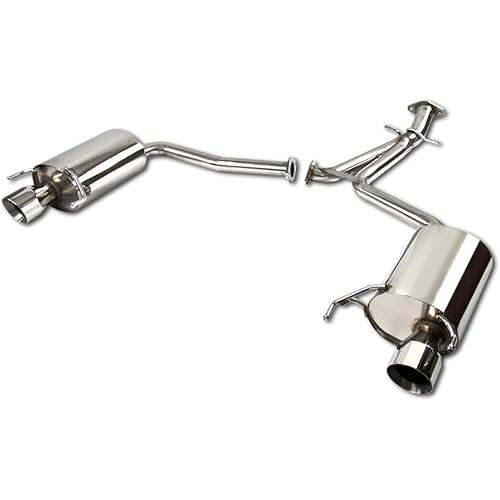 Stainless Steel 2.5" Inlet Cat Back Exhaust System with Dual Performancel Muffler 3.75" Rolled Tip Compatible with 2006-2010 Lexus IS250 IS350 V7