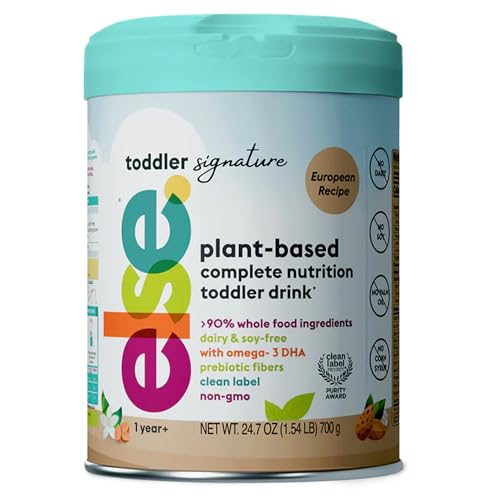 Else Nutrition Signature Toddler Formula, European Plant-Based 12–36 Months Prebiotic Formula, Supports Digestion, Immunity & Growth with DHA, Dairy & Soy Free | Made in Europe (24.07oz, Pack of 1)