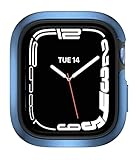【MagEasy】 Apple Watch 45mm 対応 ケース 米軍 MIL規格 耐衝撃 アルミ × TPU 衝撃 吸収 保護 カバー [ AppleWatch アップルウォッチ 45 mm Series 9 / 8 / 7 対応 ] Odyssey (matte) ブルー