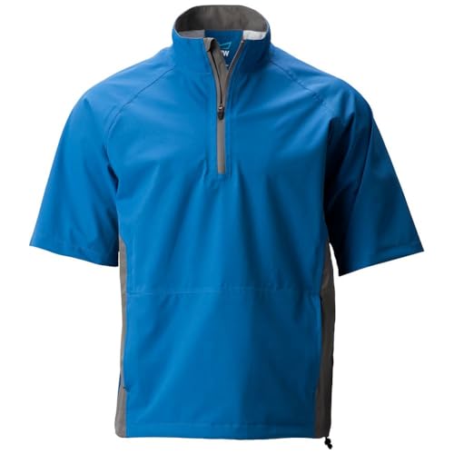 TGW Men's Waterproof Short Sleeve Golf Rain Shirt Jacket Pullover for Golfing
