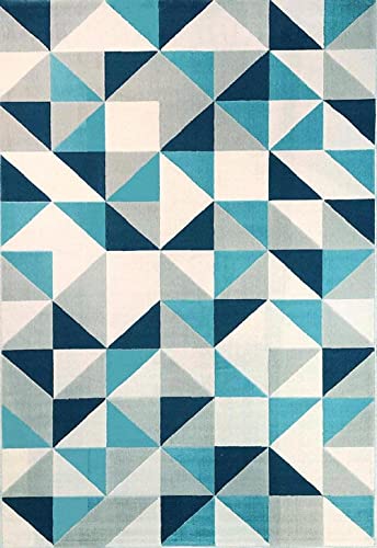 Image of Modern Contemporary Handmade Tufted Woolen Carpet for Living Room Bedroom and Hall Size 10 x 14 Feet Color Multi