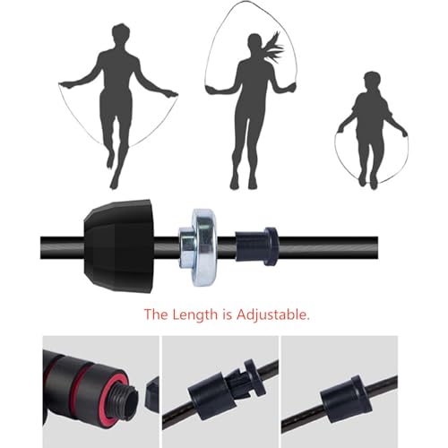 Cable de repuesto para cuerda de saltar de acero inoxidable con revestimiento de polímero 4 uds 3