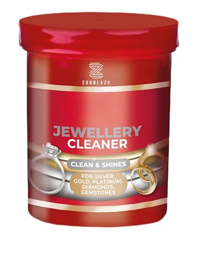 Liquid Jewellery Cleaner with Basket for Silver, Gold and Diamonds, 145ml by Zooblaze