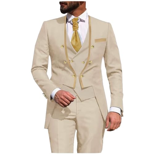 Fashion Men Suit 3 Pieces Formal Jacket Vest Pants Set, Luxury Tuxedos for Wedding Prom Party3