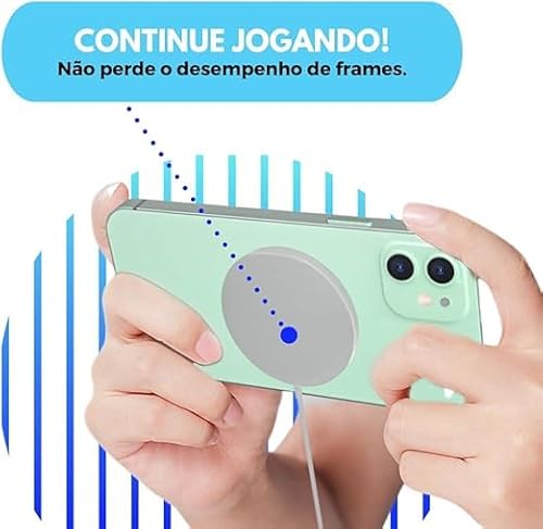 Kit Carregador Magnético Indução + Fonte USBC 30W Compatível iPhone XR 11 12 13 14 15 Pro Max Plus