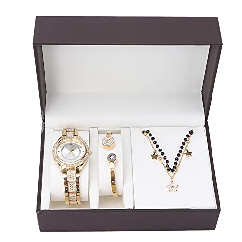 Montre collier bracelet femme or rose quartz parure bijoux chic