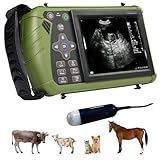 Escáner de ultrasonido veterinario de mano para detección de embarazo en ganado, caballos, perros, gatos, cabras y cerdos con sonda de 3,5 MHz