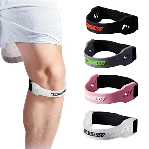 QINGZY 4 Piezas Rodillera Rotuliana Adjustable, Cintas Rotulianas para Hombres, Mujeres y Jóvenes, Alivio del Dolor, Tendinitis, Correr, Deporte, Gimnasio y Uso Diario