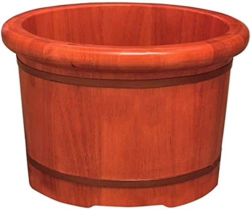 Solid Wood Foot Bath Barrel - Relaxing Foot Soak Tub for Home Spa Ideal for Small to Medium Adults - Therapeutic Wooden Bath Basin (1pc)