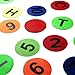 GSi Colorful Spot Markers Anti Slip Skid Rubber Dots for Drills and Training School Teaching (8 inch), Assorted Bright & Neon Colors (Alphanumeric Combo)
