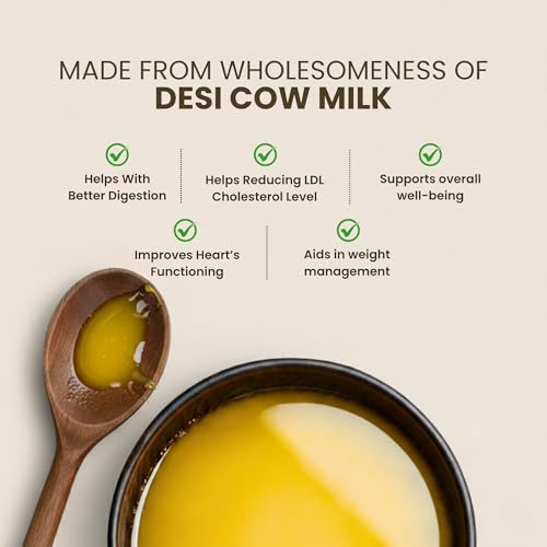 Image of Love of India A2 Ghee 1 Litre | Gir Cow Bilona Ghee | Traditional Curd-Churned A2 Milk | Pure Desi Ghee for Cooking, Tadka, Sweets & Puja