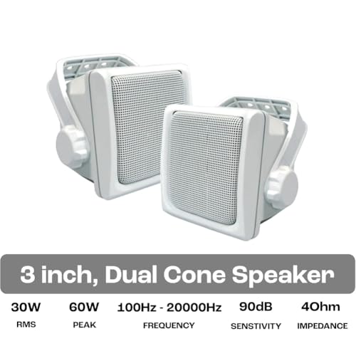 Altavoces universales impermeables de 4 ohmios y 60W para instalación en exterior e interiores 3
