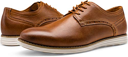 Vostey Men's Dress Shoes Leather Dress Shoes For Men Brown Dress Shoes Leather Oxford Shoes For Men Casual Dress Shoes For Men(Bmy630 Yellow Brown 11) #TOP6