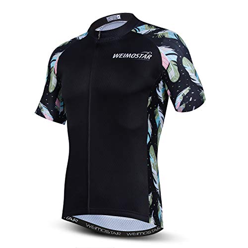 JPOJPO New Men's Cycling Jersey Summer Bike Short Sleeve 3-Pockets Quick-Dry Shirt S-3XL