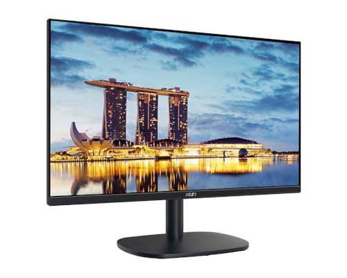 Image of MSI Pro MP245V 24 inch 1080P Full HD 100Hz 1ms LCD Business Monitor, 2-Pack Bundle HDMI, VGA, Desk Mount Dual Monitor Stand, MK270 Wireless Keyboard & Mouse, Gel Mouse & Wrist Pad