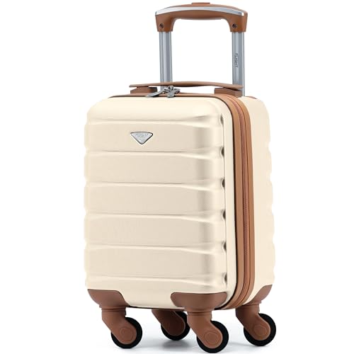 Flight Knight 40x20x25 Ryanair Underseat Cabin Bag, Lightweight Suitcase, Small Durable 4-Wheel Cabin Case, Maximum Carry-On Size, ABS Hard Shell, 10kg Hand Luggage Bag- 40 x 20 x 25