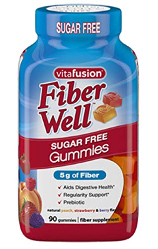 Vitafusion Fiber Gummies, Sugar Free, 90-Count Bottle (Pack of 2)