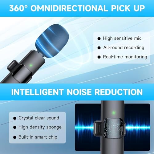Image of DDLC K8 Wireless Lavalier Microphone | Noise Cancelling Collar Mic for All Smartphones | Plug & Play Clip-on Microphone for YouTube | Vlogging, Podcasts & Video Recording (k8)