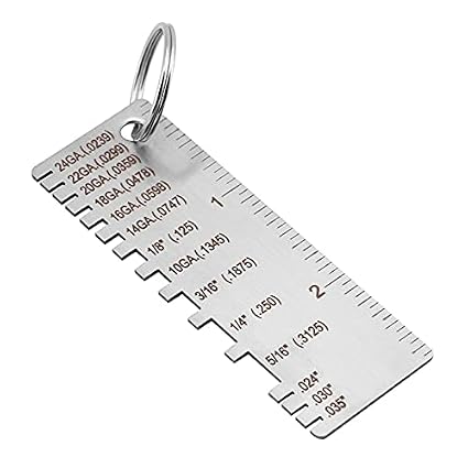 Calibrador para espesor de láminas metálicas de acero inoxidable miniatura 1