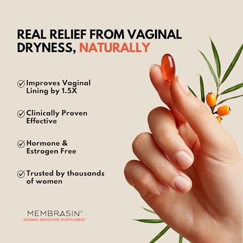 Image of Membrasin Vitality Pearls | 60 Pills | Natural Feminine Hydration for Menopause Support & Lasting Comfort | Estrogen-Free Daily Oral Supplement to Help Relieve Vaginal Dryness, Burning & Itching