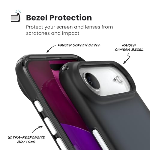 Image of Speck Presidio LUX for iPhone 17 Air Case, MagSafe-Compatible, Slim Protective Case, Black Fade /Slate Grey /White