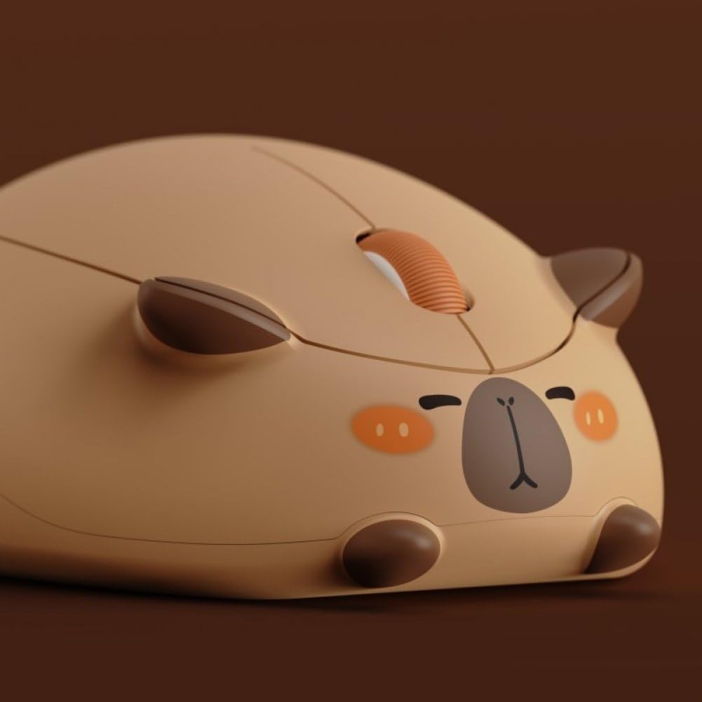 Śliczna bezprzewodowa mysz Capybara mała bezprzewodowa mysz 1200 dpi mysz optyczna Bluetooth do laptopów stacjonarnych
